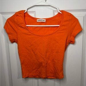 Small Vibrant Orange Crop Top